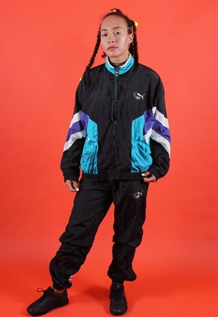VINTAGE PUMA BLACK SHELL SUIT