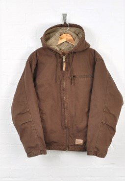 Vintage Workwear Active Sherpa Lined Jacket Brown Medium