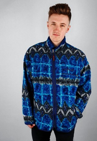 VINTAGE INVICTA PATTERNED FLEECE AZTEC JACKET FESTIVAL FUNKY