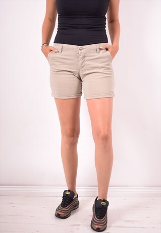 DICKIES WOMENS VINTAGE SHORTS W32 BEIGE 90S