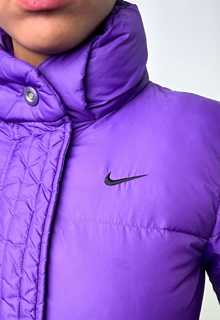 Nike purple puffer on sale jacket