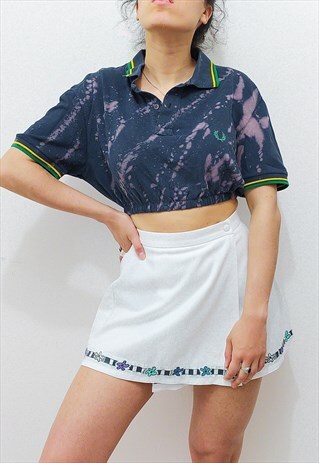 VINTAGE REWORKED TIE-DYE CROPPED FRED PERRY POLO