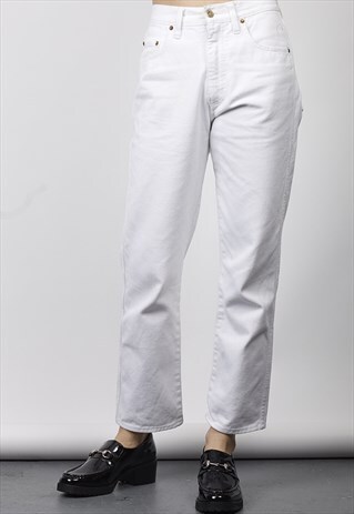 VINTAGE 80'S MOSCHINO WHITE JEANS