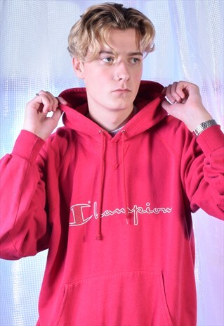 VINTAGE CHAMPION PINK HOODIE