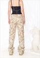 VINTAGE CARGO PANTS Y2K GORPCORE LOW RISE FLARE TROUSERS