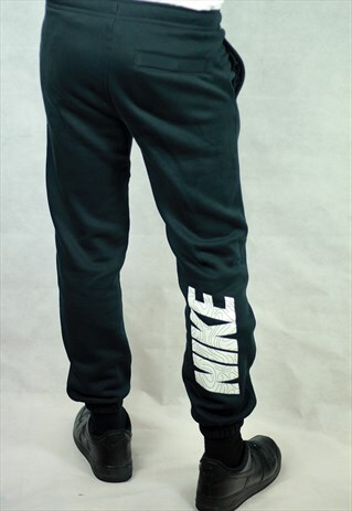 VINTAGE NIKE 90S NAVY SPORTS TRACKSUIT BOTTOMS JOGGERS