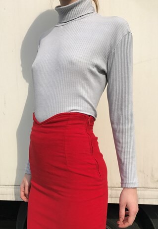 GREY TURTLE NECK TOP