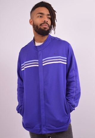 ADIDAS MENS VINTAGE TRACKSUIT TOP JACKET XXL PURPLE 90S