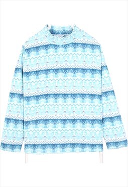 Vintage 90's Croft & Barrow Fleece Jumper Turtle Neck Aztec