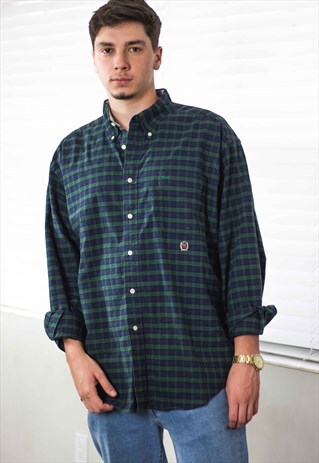 VINTAGE TOMMY HILFIGER SHIRT LOGO 90S XL 13.2