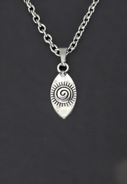 CRW Silver Infinity Sun Necklace 