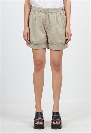 VINTAGE BEIGE DIESEL MINI SHORTS