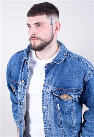 VINTAGE FLEECE LINED DENIM JACKET