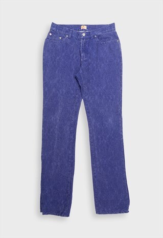 FIORUCCI PURPLE/BLUE TEXTURED JEANS