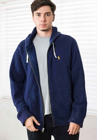 VINTAGE POLO RALPH LAUREN HOODIE SWEATSHIRT LOGO 90S XL 34.6