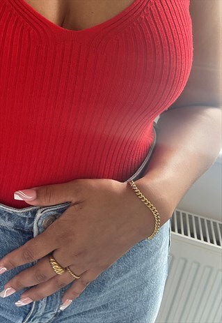 'ORA' CURB BRACELET GOLD JEWELLERY
