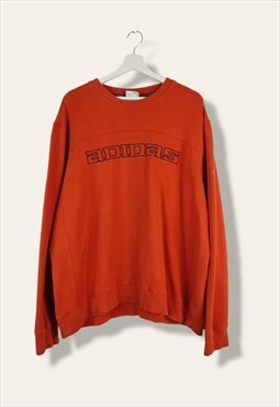 Vintage Adidas Sweatshirt Y2K in Orange L