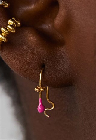BARRY GOLD PINK EARRING
