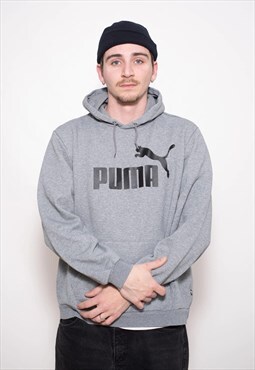 Vintage Puma Big Logo Hoodie Jumper Pullover