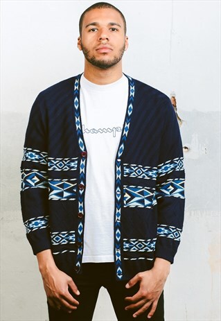 VINTAGE AZTEC PATTERN CARDIGAN