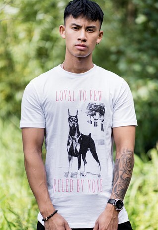 EARLHAM TECHWEAR DOG T-SHIRT - WHITE