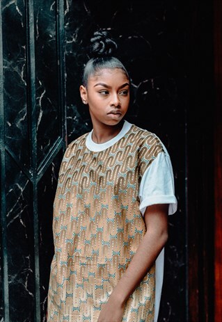 GOLDLINK PRINT LONGLINE TOP