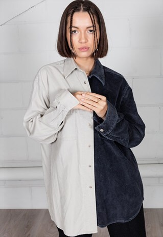 VINTAGE CORDUROY RECONSTRUCTED UNISEX SHIRT