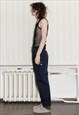 VINTAGE Y2K ICONIC OVERSIZED CARGO TROUSERS IN NAVY BLUE