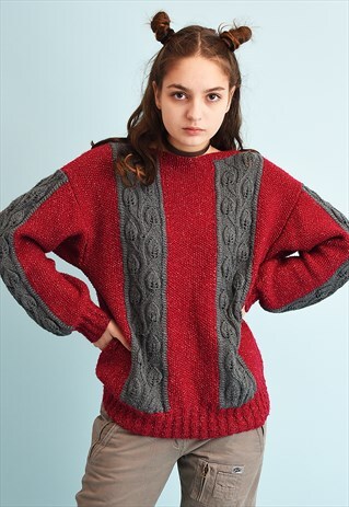 80'S RETRO SHIMMER KNIT MOMS JUMPER