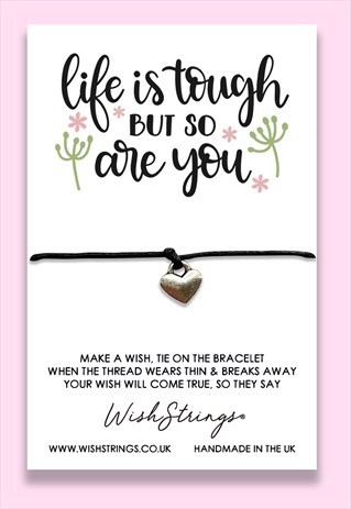 LIFE IS TOUGH - WISHSTRINGS WISH CHARM BRACELET / ANKLET