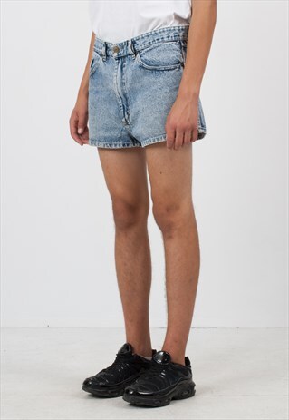 VINTAGE RETRO BLUE DIESEL MINI DENIM SHORTS