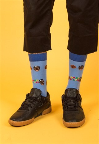 8 BIT BROOKLYN BLUE SOCKS