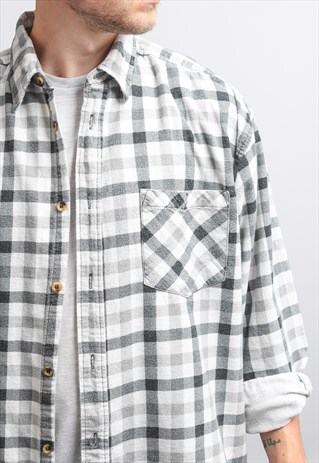 VINTAGE FLANNEL CHECKED SKATER SHIRT