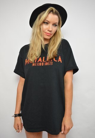 METALLICA OVERSIZED BLACK ROCK T-SHIRT TEE ROCKER GRUNGE