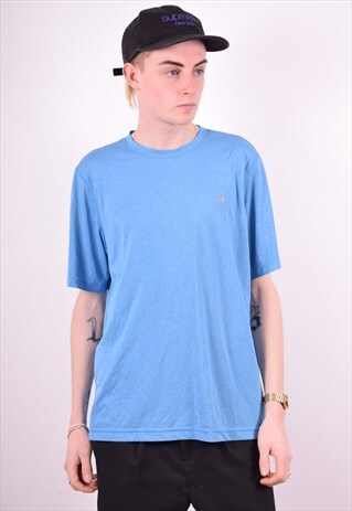 CHAMPION MENS VINTAGE T-SHIRT TOP LARGE BLUE 90'S