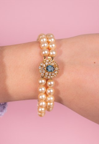 VINTAGE SIMULATED PEARL BRACELET