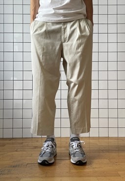 Vintage BURBERRYS Pants Crop Suit Trousers 80s Beige