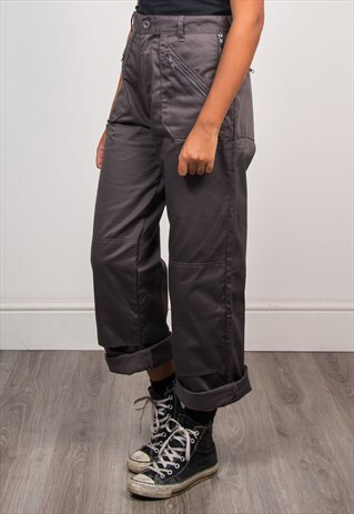 90'S VINTAGE DICKIES GREY CARGO STYLE TROUSERS