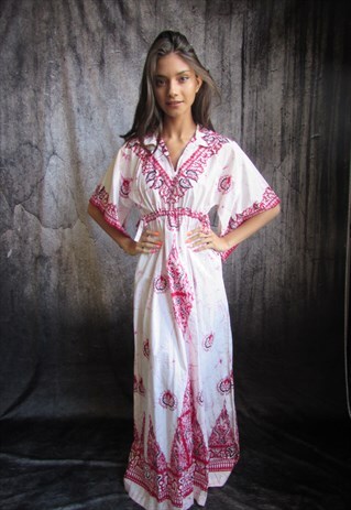 VINTAGE70S KAFTAN BATIK DRESS