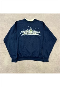 Vintage Christmas Sweatshirt Women's M