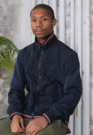 VINTAGE PAUL & SHARK LOGO JACKET NAVY BLUE