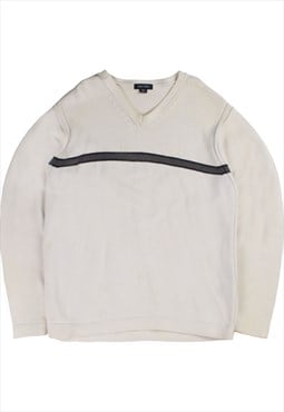 Nautica  Knitted V Neck Jumper / Sweater XLarge White