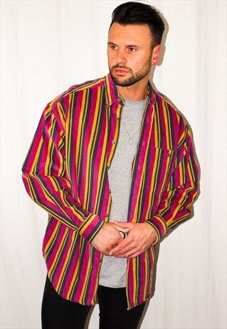 VINTAGE STRIPED CORDUROY SHIRT