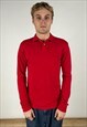 Vintage Ralph Lauren Rugby Shirt Men's Red