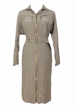 Vintage Dress 80s Military Utilitarian Pinup Rockabilly