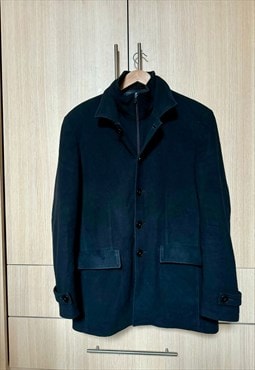 Vintage 90s mini black winter coat traditional style jacket