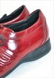 VINTAGE 00S REAL LEATHER LACQUERED SHOES IN MAROON