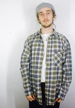 VINTAGE 90S CHECK FLANNEL SHIRT