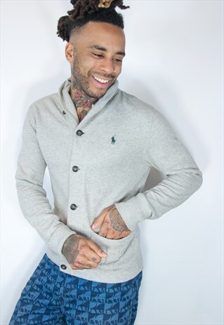 RALPH LAUREN COTTON SWEATSHIRT GREY