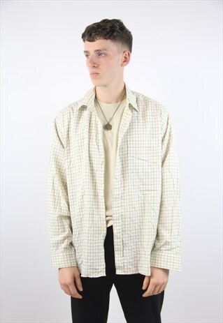 VINTAGE BARBOUR CREAM CHECK SHIRT